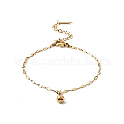 Браслеты с круглыми бусинами из нержавеющей стали 304&nbsp;BJEW-G748-01G