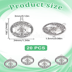 20 шт. подвески из полого сплава в тибетском стиле&nbsp;FIND-LP0001-93AS