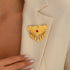 Броши-кисточки из латуни в форме сердца для женщин&nbsp;KH9780