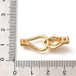 Латунные застежки с крючками из циркония&nbsp;KK-C085-07G