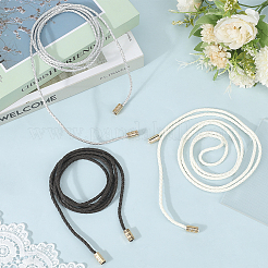 3 шт. 3-х цветные плетеные ремни-цепочки из искусственной кожи&nbsp;AJEW-GF0011-99