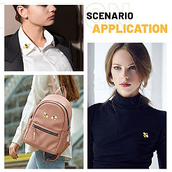 12 шт. броши на лацкан с железными стразами в виде пчел&nbsp;JEWB-CA0001-78