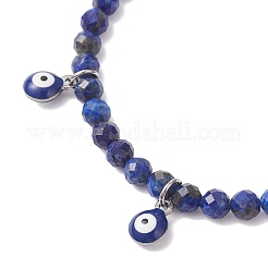 2 шт. браслеты с подвесками из натурального лазурита и радужного лунного камня&nbsp;BJEW-JB12592