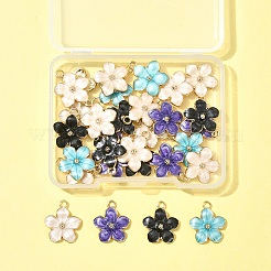 30шт 5 цвета сплава эмалевые подвески&nbsp;ENAM-FS0002-07