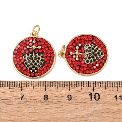 Подвески из латунных кристаллов кубического циркония с микропаве&nbsp;KK-C143-27G