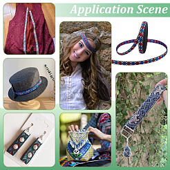 15 ярд полиэстеровых лент с этнической вышивкой&nbsp;OCOR-PH0006-86B