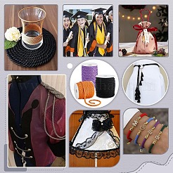 3 рулон плетеного полиэстерового шнура 3 цветов&nbsp;OCOR-PH0006-31A