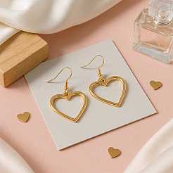 4 пара двухцветных сережек-подвесок из железного сплава&nbsp;EJEW-HY0001-37