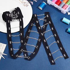 2 ярд стальной заклепанной ленты с крючками и петлями и железной цепью&nbsp;FIND-BC0004-51