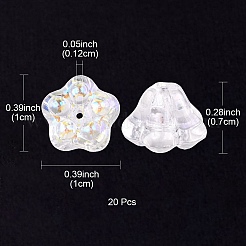 Прозрачные стеклянные бусины&nbsp;GGLA-YW0001-11