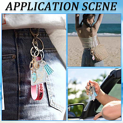 6 шт. 6-цветный светящийся акриловый брелок в виде морской звезды&nbsp;AJEW-SP0001-42