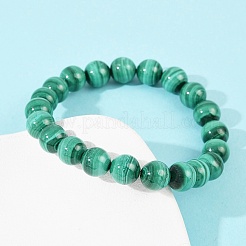Браслеты-стрейч из натурального малахита&nbsp;BJEW-A045-01B