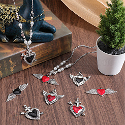 24шт 6 стиля подвески из сплава с эмалью&nbsp;ENAM-SC0005-03