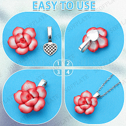 200 шт. 4-цветные плоские клеевые скобы из сплава в тибетском стиле FIND-SP0001-84