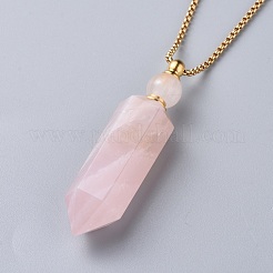 Ожерелья кулона бутылки дух натурального драгоценного камня&nbsp;NJEW-F251-09