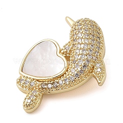 Латунные микропаве прозрачные подвески с фианитом&nbsp;KK-I712-54B-G