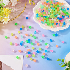 500 шт. светящиеся прозрачные акриловые бусины&nbsp;MACR-TA0002-57B