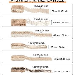 6 пачка 6 стилей мешковины ленты OCOR-OC0001-18