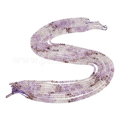 Натуральные фиолетовые фантомные кварцы&nbsp;G-B175-D07-3mm