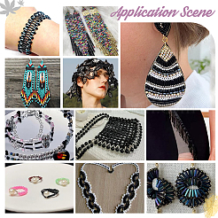 15 стиль стеклянные круглые бусины и стеклярус&nbsp;SEED-PH0001-86