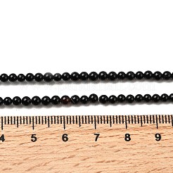 Круглые бусины из натурального черного оникса G-A130-3mm-K04