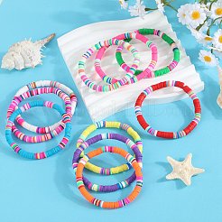 10шт браслеты из полимерной глины&nbsp;BJEW-SW001601