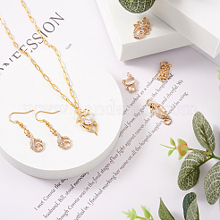 16шт 8 стиля латунные подвески с микропаве и кубическим цирконием&nbsp;KK-CF0001-02