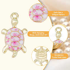 36 шт. 3-х цветные подвески из эмалевого сплава с покрытием на стойке&nbsp;ENAM-HY0001-09