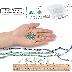 3 нить 3 цвета гальванические стеклянные бусины нити&nbsp;EGLA-YW0005-06B