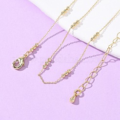 2 мм латунные круглые шариковые кабельные цепочки ожерелья&nbsp;X-MAK-L045-01G