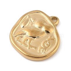 Подвески из афинской тетрадрахмы из нержавеющей стали 304&nbsp;STAS-P380-44G