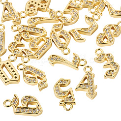 20 шт. 10 стиля латунных подвесок с микропаве из кубического циркония&nbsp;KK-TA0002-76