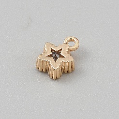 Латунные микро проложить кубического циркония подвески&nbsp;KK-CJC0006-06A-G