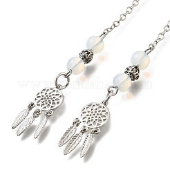 Круглые смешанные драгоценные камни биолокационные маятники&nbsp;G-M447-07P