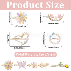 4 сумка 2 стиля заколки для волос из сплава и смолы&nbsp;PHAR-SC0001-005