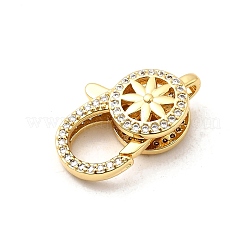 Латунный микро pave прозрачный кубический цирконий лобстер&nbsp;KK-A266-24E-G