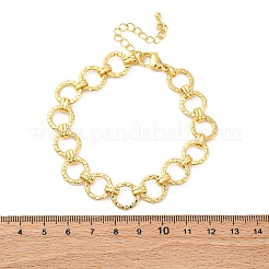 Латунные кольца звенья цепи браслеты для женщин мужчин&nbsp;LS-BJEW-K273-16G