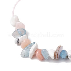 Регулируемые наборы плетеных браслетов из натуральных драгоценных камней для женщин&nbsp;BJEW-JB10999-01