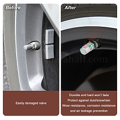 Колпачки клапанов шин с шестигранной головкой из алюминиевого сплава&nbsp;AJEW-WH0329-19