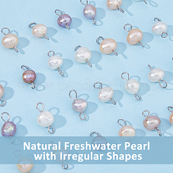 Шармы-соединители из натурального культивированного пресноводного жемчуга&nbsp;PALLOY-FH00005