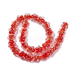 Нити стеклянных бусин из дихроичной фольги ручной работы&nbsp;DICH-U001-04I