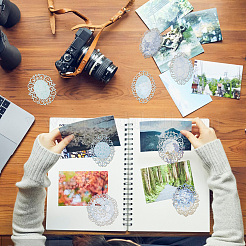 Кружевные овальные блокноты для скрап-альбома&nbsp;DIY-WH0028-84B