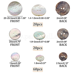 3 стиль пуговицы из натуральной ракушки акойя DIY-PH0009-79