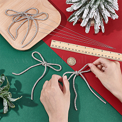 Стеклянный стразы синтетический каучук бант украшение для вечеринки&nbsp;HJEW-NB00231