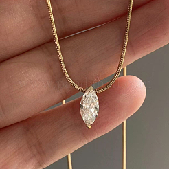 Женское ожерелье-цепочка с латунным паве из кубических цирконий&nbsp;TP6925