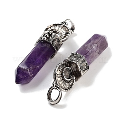 Большие подвески с натуральным аметистом&nbsp;G-Q163-02AS-06