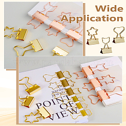 12 шт. 3 вида железных зажимов для бумаг&nbsp;AJEW-LP0002-85G