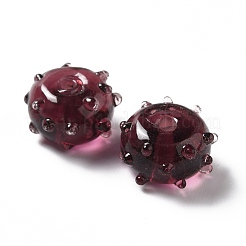 Ручной работы ухабистым Шарики Lampwork&nbsp;LAMP-E023-06C