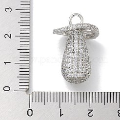 Покрытие стойки латунь микропаве прозрачные подвески из кубического циркония&nbsp;KK-L224-001P