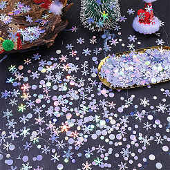 60 г новогодних снежинок из бумажного конфетти&nbsp;DIY-CY0002-42